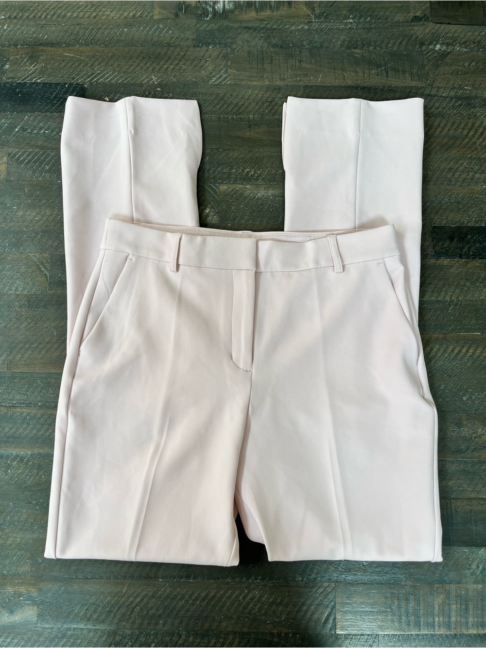 Express Editor Skyscraper Mid Rise Trouser Pants Blush Pink Size 8R Regular